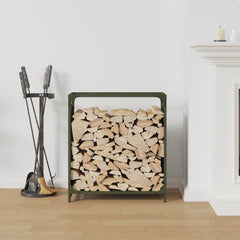 vidaXL Firewood Rack Olive Green 60x28x65 cm Cold-rolled steel 3