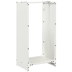 vidaXL Firewood Rack White 40x30x80 cm Cold-rolled steel 2