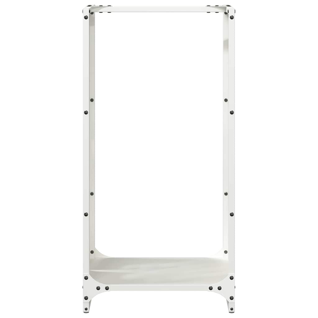 vidaXL Firewood Rack White 40x30x80 cm Cold-rolled steel 5