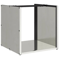 vidaXL Firewood Rack 40x40x40 cm Stainless Steel 2