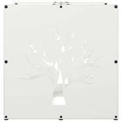 vidaXL Firewood Rack White 40x40x40 cm Cold-rolled steel 6