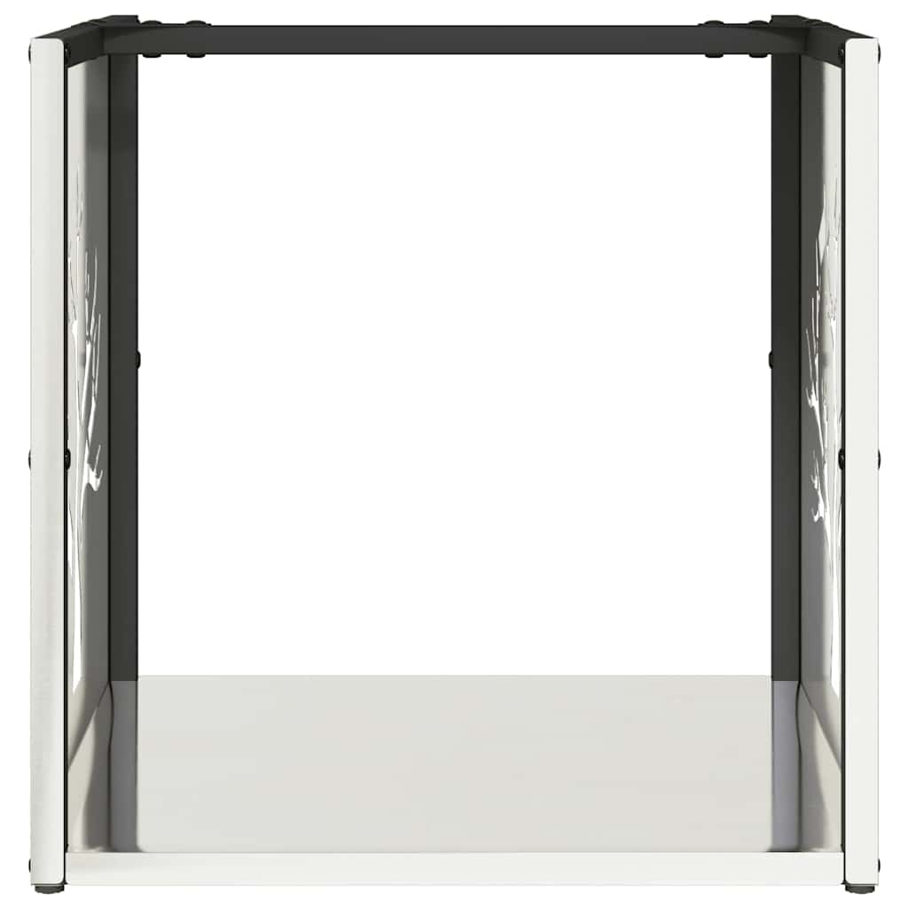 vidaXL Firewood Rack 40x40x40 cm Stainless Steel 5