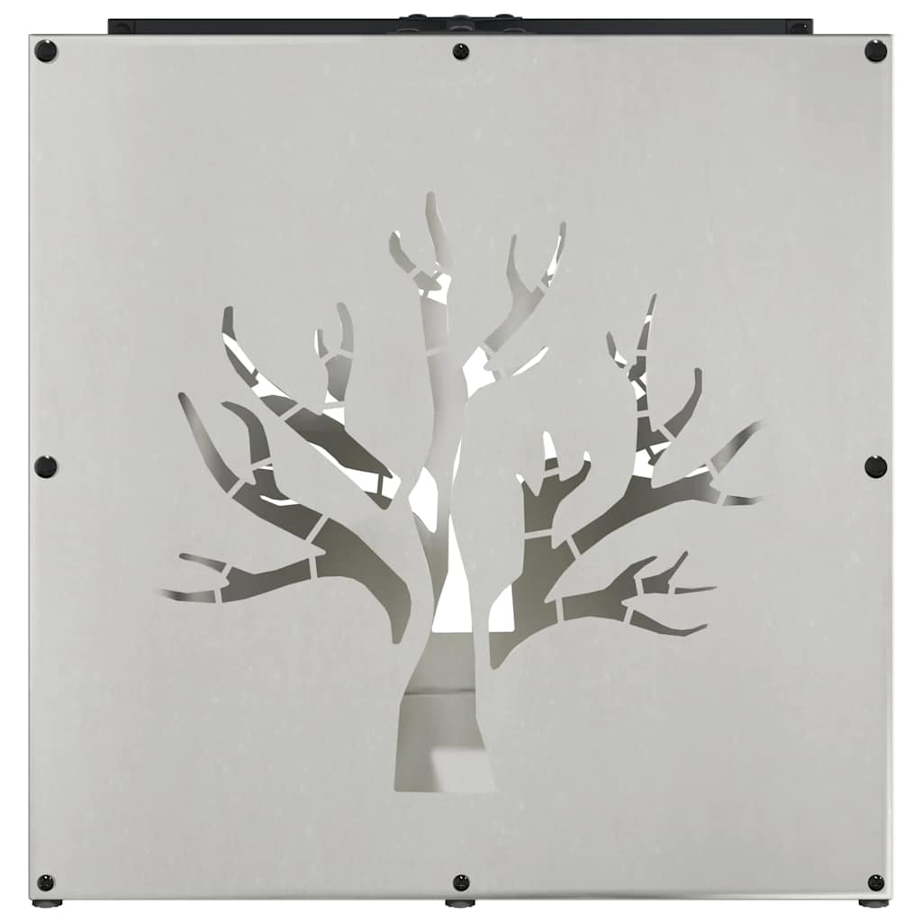 vidaXL Firewood Rack 40x40x40 cm Stainless Steel 6