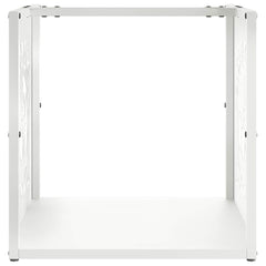 vidaXL Firewood Rack White 40x40x40 cm Cold-rolled steel 5
