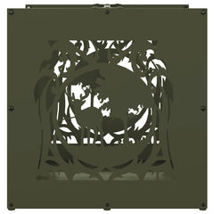vidaXL Firewood Rack Olive Green 40x40x40 cm Cold-rolled steel 6