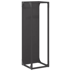 vidaXL Firewood Rack Black 25x25x80 cm Cold-rolled steel 2