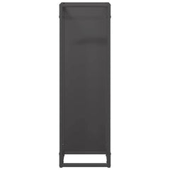 vidaXL Firewood Rack Black 25x25x80 cm Cold-rolled steel 5