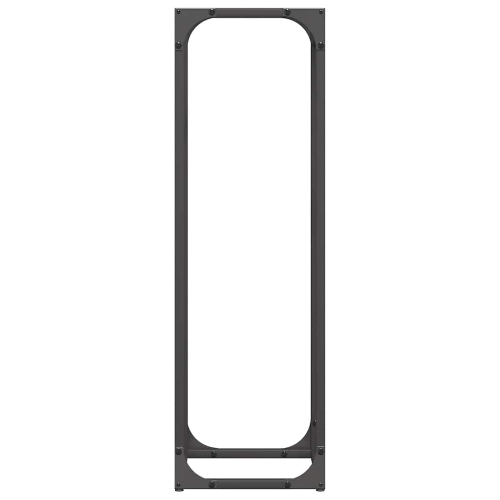 vidaXL Firewood Rack Black 25x25x80 cm Cold-rolled steel 6