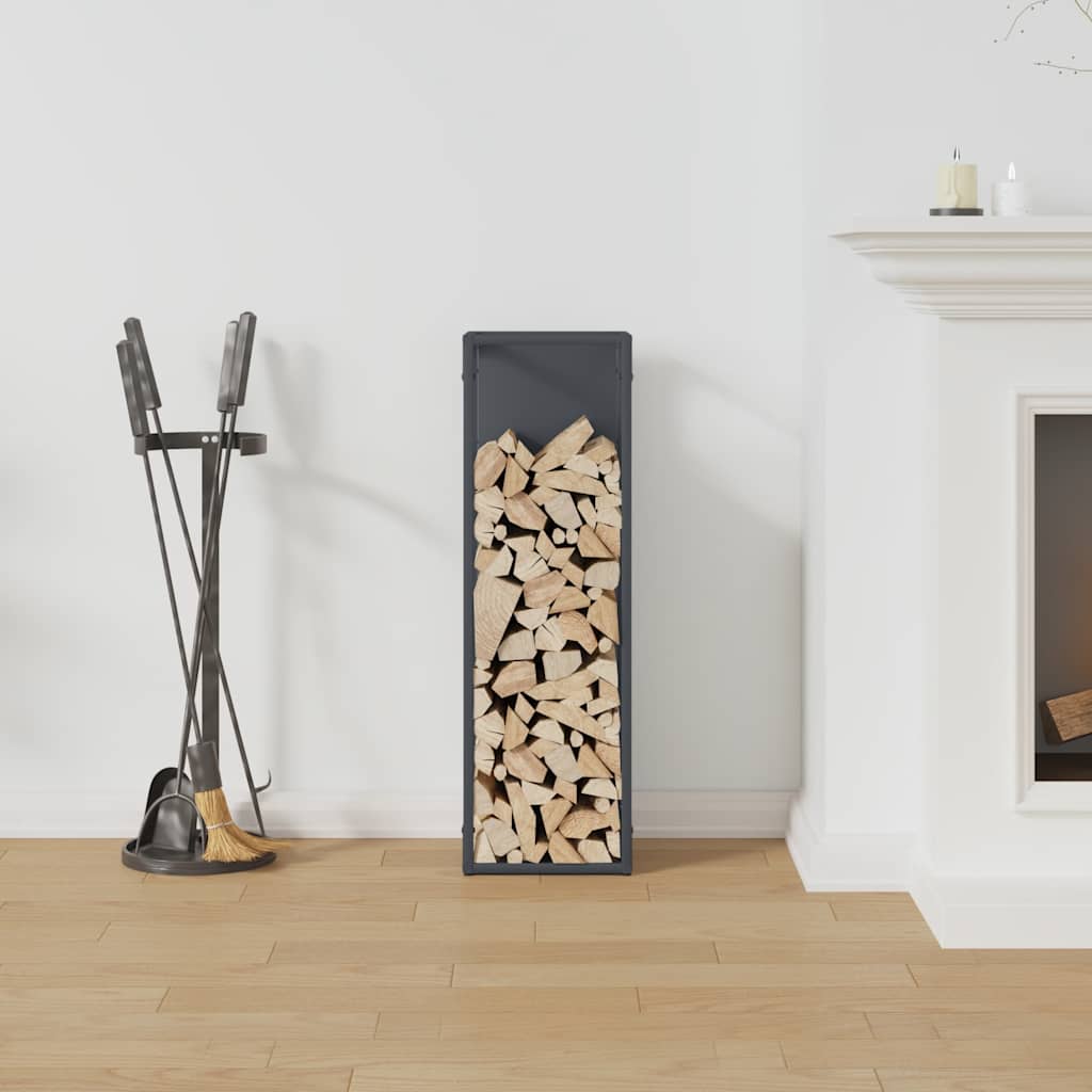 vidaXL Firewood Rack Anthracite 25x25x80 cm Cold-rolled steel 3