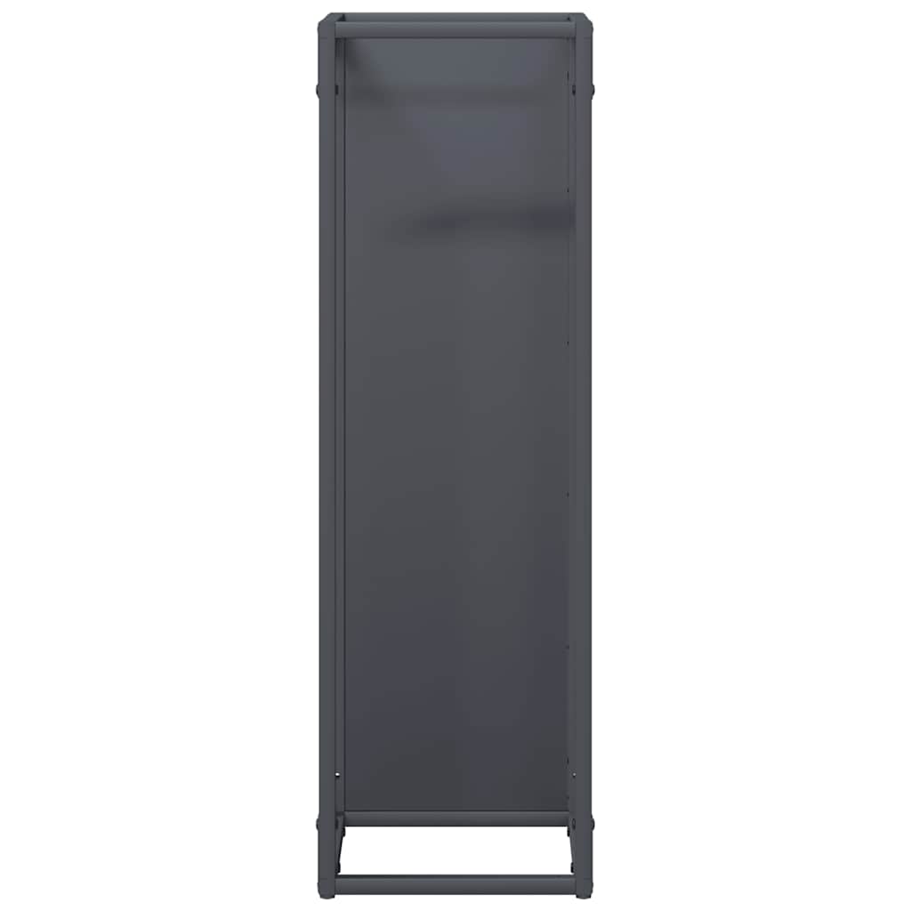 vidaXL Firewood Rack Anthracite 25x25x80 cm Cold-rolled steel 5