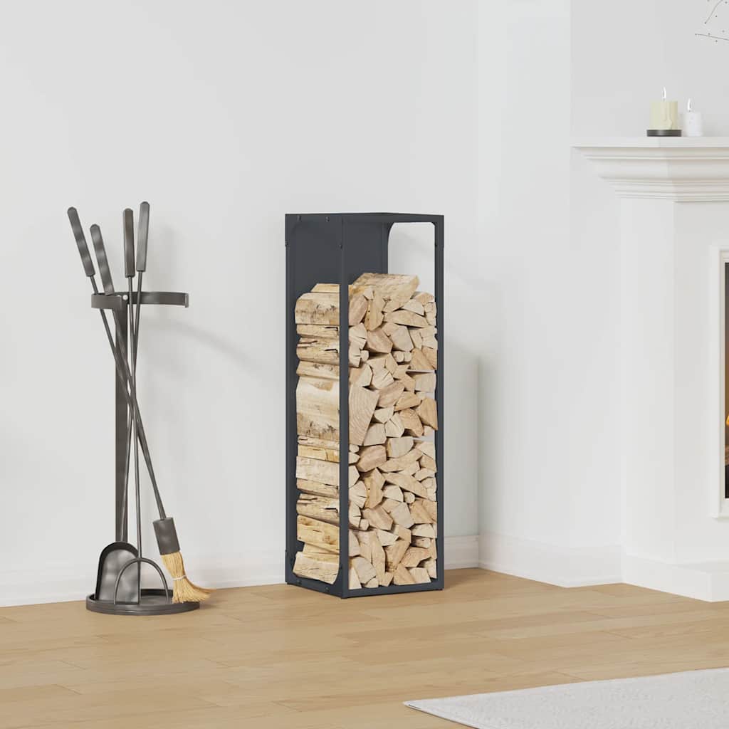 vidaXL Firewood Rack Anthracite 25x25x80 cm Cold-rolled steel 1