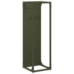 vidaXL Firewood Rack Olive Green 25x25x80 cm Cold-rolled steel 2