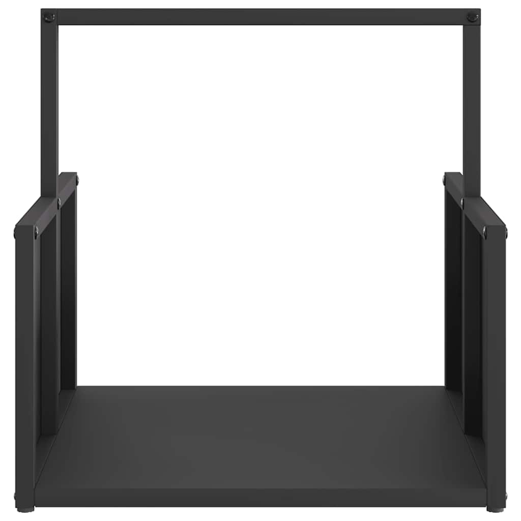 vidaXL Firewood Rack Black 40x40x40 cm Cold-rolled steel 4
