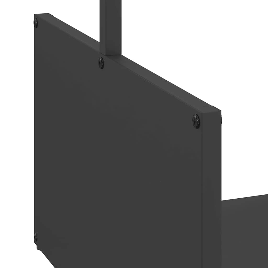 vidaXL Firewood Rack Black 40x40x40 cm Cold-rolled steel 6