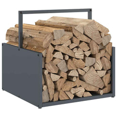 vidaXL Firewood Rack Anthracite 40x40x40 cm Cold-rolled steel 4