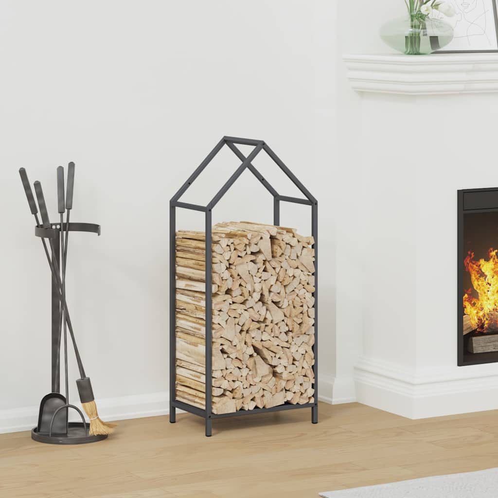vidaXL Firewood Rack Anthracite 40x25x90 cm Cold-rolled steel 1