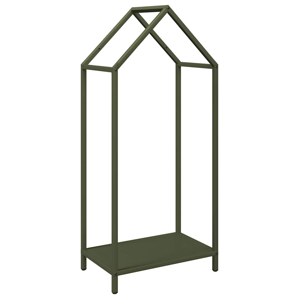 vidaXL Firewood Rack Olive Green 40x25x90 cm Cold-rolled steel 2