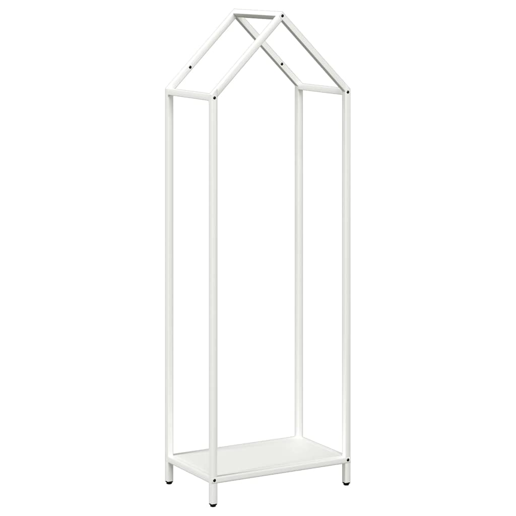 vidaXL Firewood Rack White 40x25x120 cm Cold-rolled steel 2