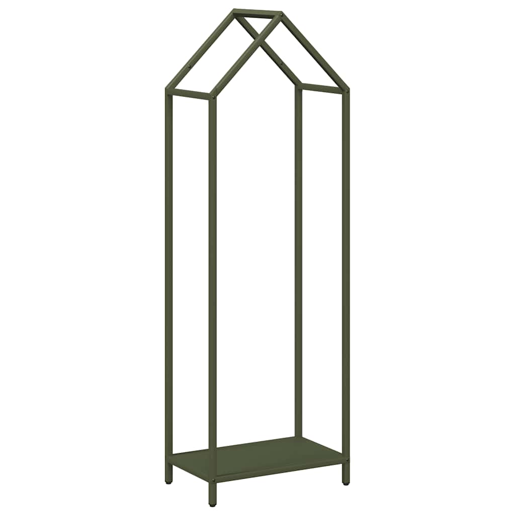 vidaXL Firewood Rack Olive Green 40x25x120 cm Cold-rolled steel 2