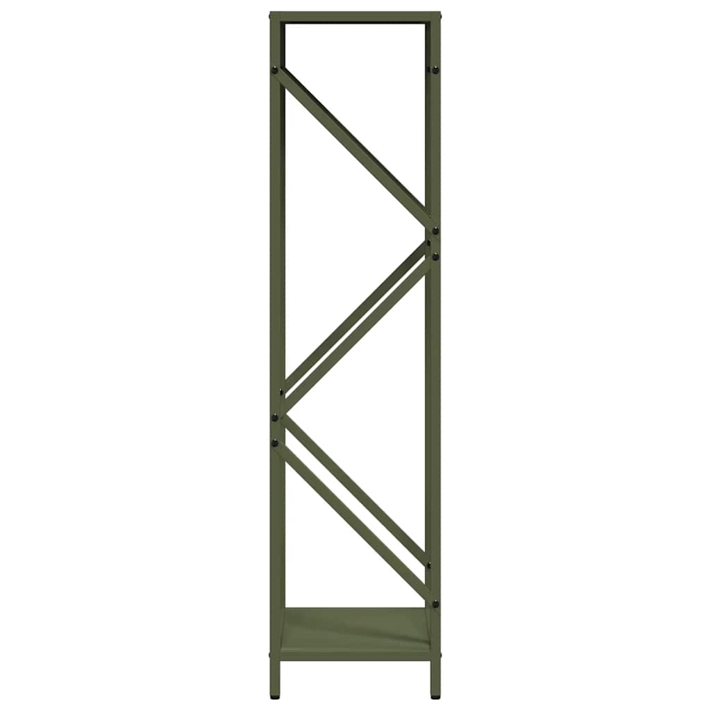 vidaXL Firewood Rack Olive Green 34x25x100 cm Cold-rolled steel 6