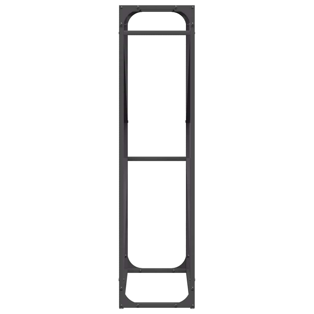 vidaXL Firewood Rack Black 60x25x100 cm Cold-rolled steel 6