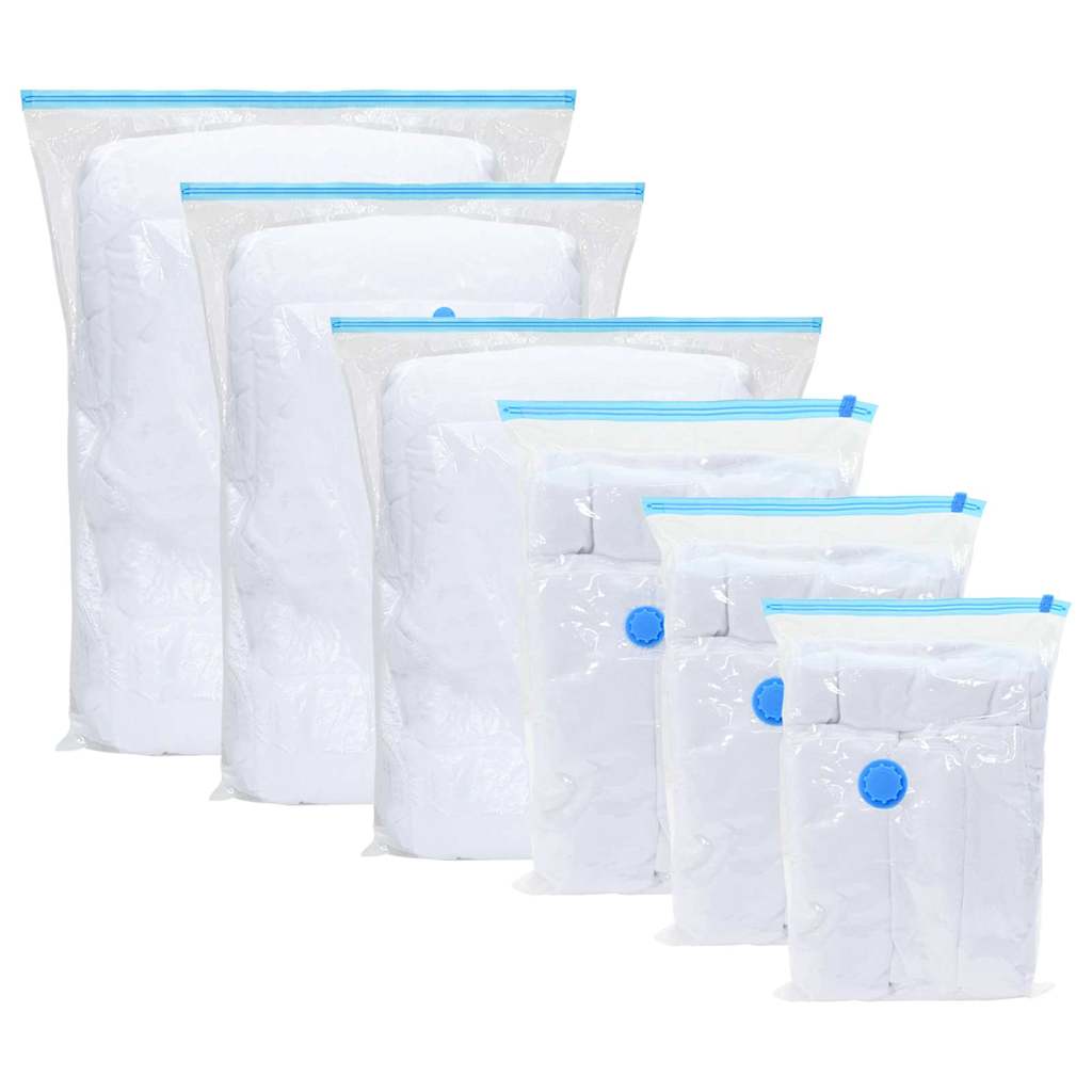vidaXL Storage Bags 10 pcs Transparent and Blue 130 x 100 cm 1