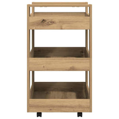 vidaXL Kitchen Trolley Artisan Oak 60 x 45 x 80 cm Engineered Wood 6