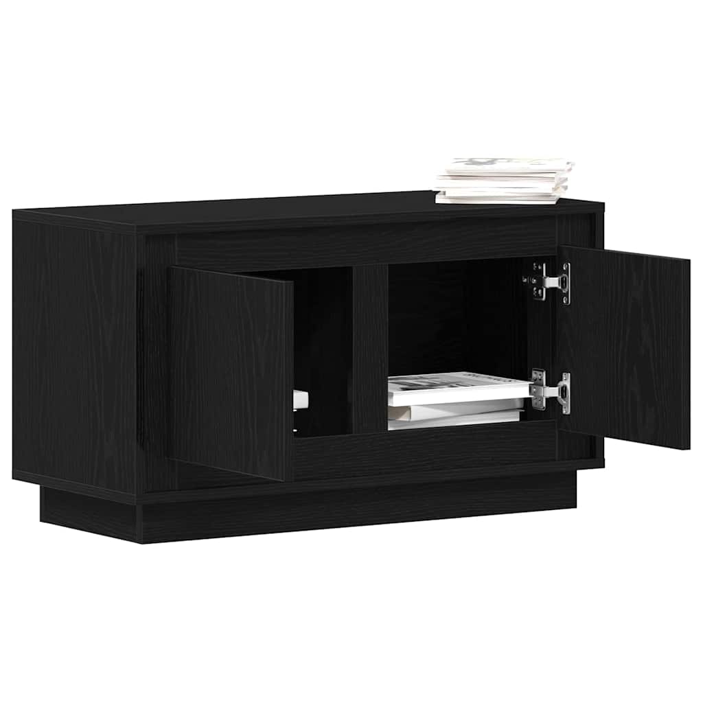 vidaXL TV Cabinet 80 x 35 x 45 cm Black oak Engineered wood 3