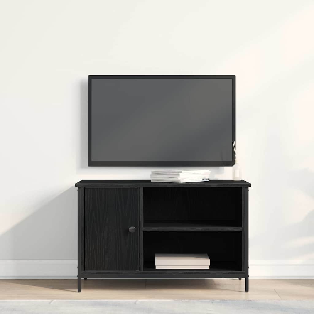 vidaXL TV Cabinet 80 x 40 x 50 cm Black oak Engineered wood 4