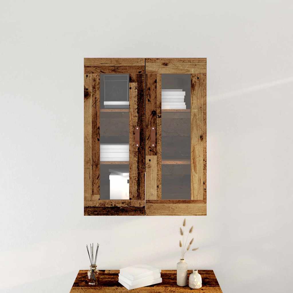 vidaXL Wall Cabinet Old Wood 69.5 x 34 x 90 cm Engineered Wood 4