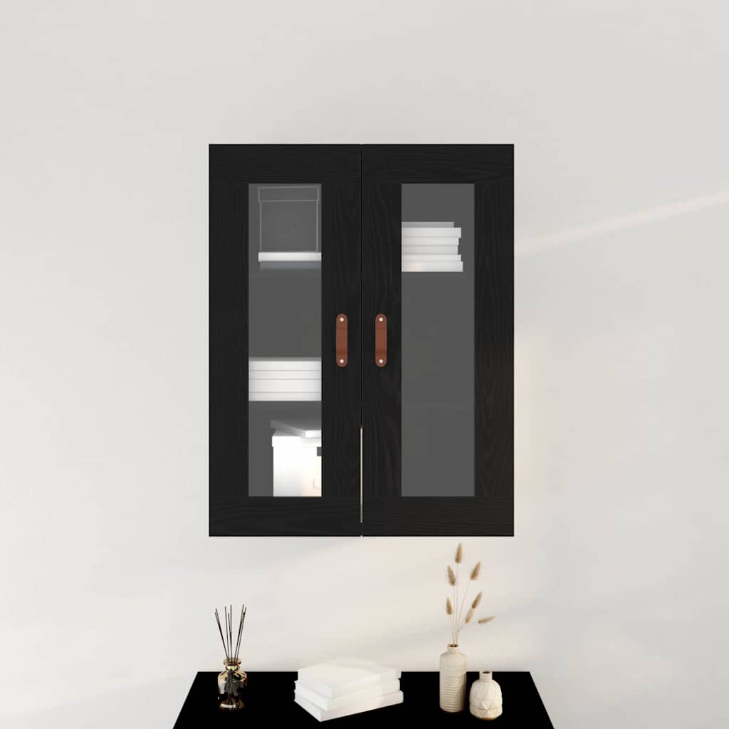 vidaXL Wall Cabinet Black Oak 69.5 x 34 x 90 cm Engineered Wood 4