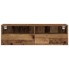 vidaXL TV Wall Cabinet 100 x 30 x 30 cm Old wood Engineered Wood 6