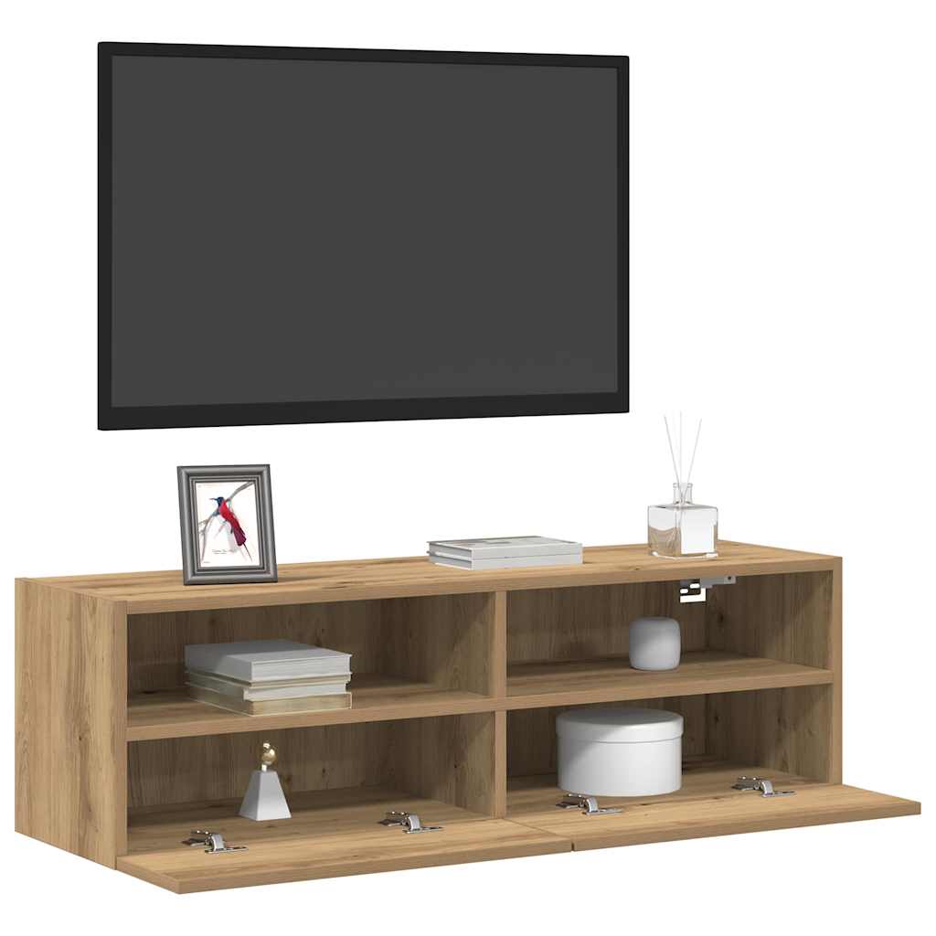 vidaXL TV Wall Cabinet 100 x 30 x 30 cm Artisan oak Engineered Wood 3