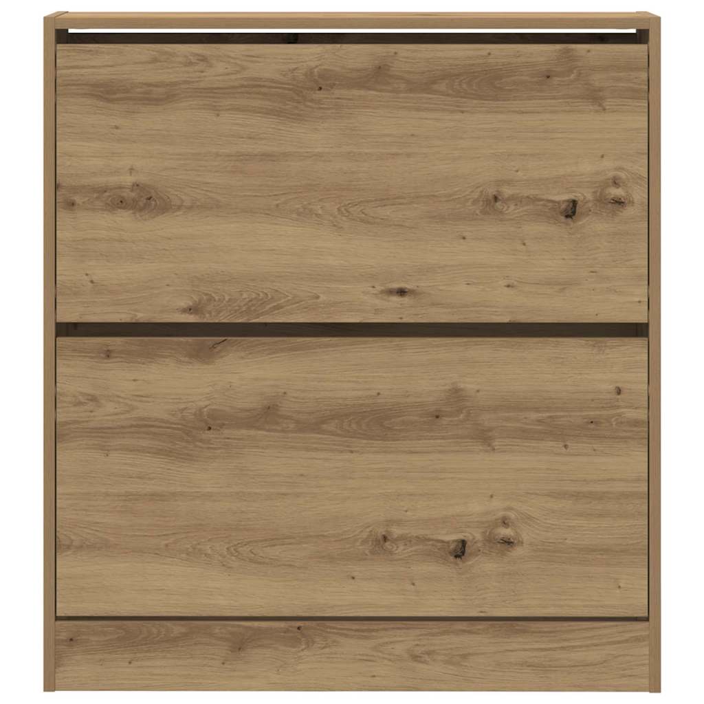 vidaXL Shoe Cabinet 80 x 21 x 87.5 cm Engineered Wood Smoked Oak 6