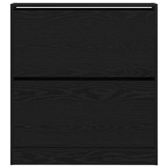vidaXL Shoe Cabinet 80 x 21 x 87.5 cm Engineered Wood Black Oak 6