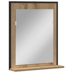 vidaXL Mirror Artisan oak 50 x 12 x 60 cm Glass and Engineered Wood 2