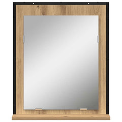 vidaXL Mirror Artisan oak 50 x 12 x 60 cm Glass and Engineered Wood 5