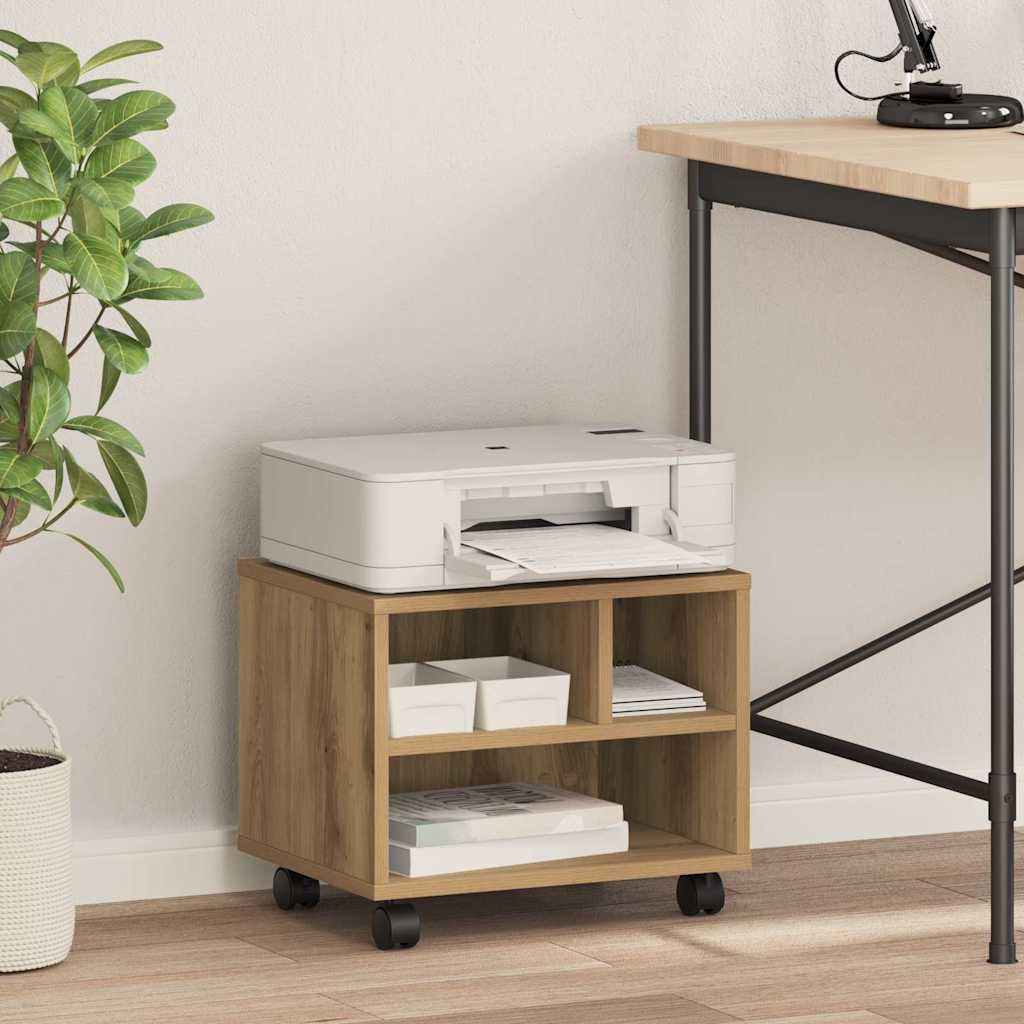 vidaXL Printer Stand Artisan Oak 41 x 32 x 34.5 cm Engineered Wood 1