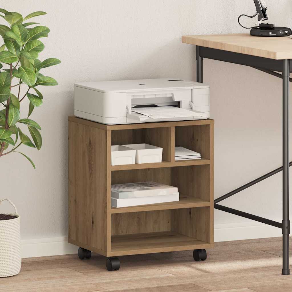 vidaXL Printer Stand Artisan Oak 41 x 32 x 48 cm Engineered Wood 1