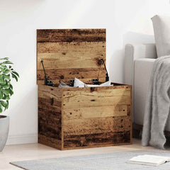 Storage Box 60x42x46 cm Engineered Wood Depth 42 cm Width 60 cm Old wood