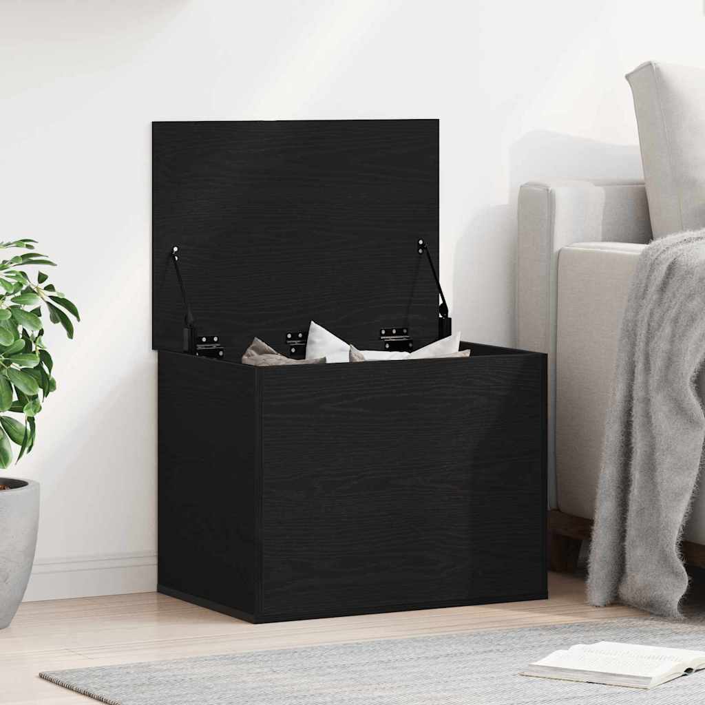 vidaXL Storage Box Black oak 60 x 42 x 46 cm Engineered Wood 1