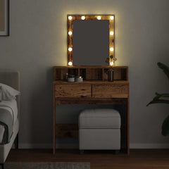 vidaXL Dressing Table Old Wood 80 x 41 x 144.5 cm Engineered Wood 4