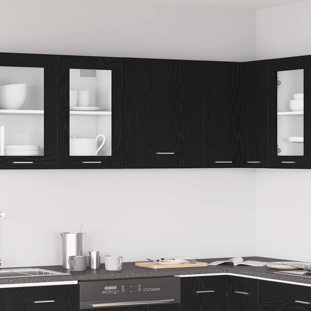 vidaXL Hanging Cabinet Black Oak 50 x 31 x 60 cm Engineered Wood 1