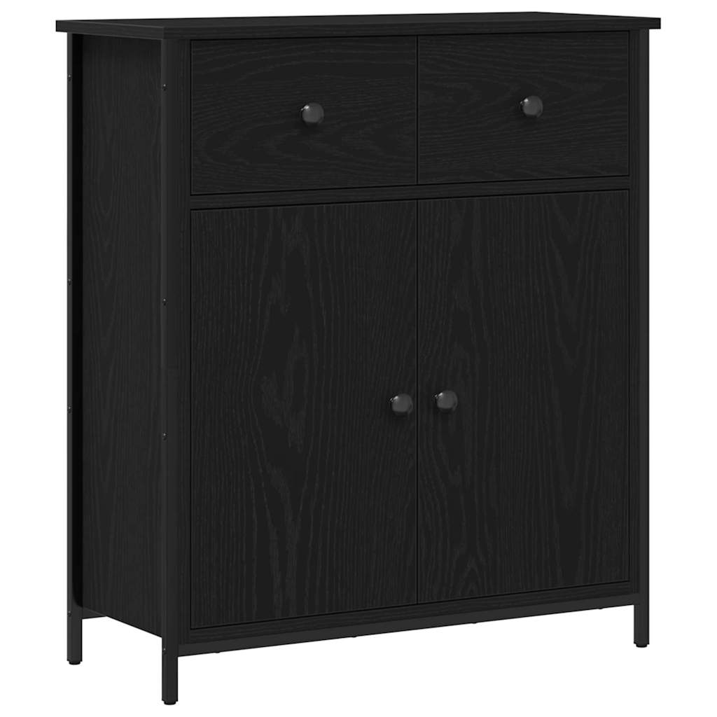Sideboard 70x30x80 cm Engineered Wood Black oak