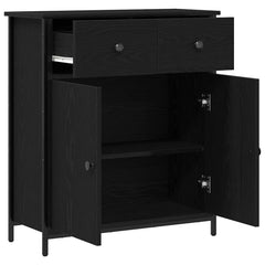 Sideboard 70x30x80 cm Engineered Wood Black oak