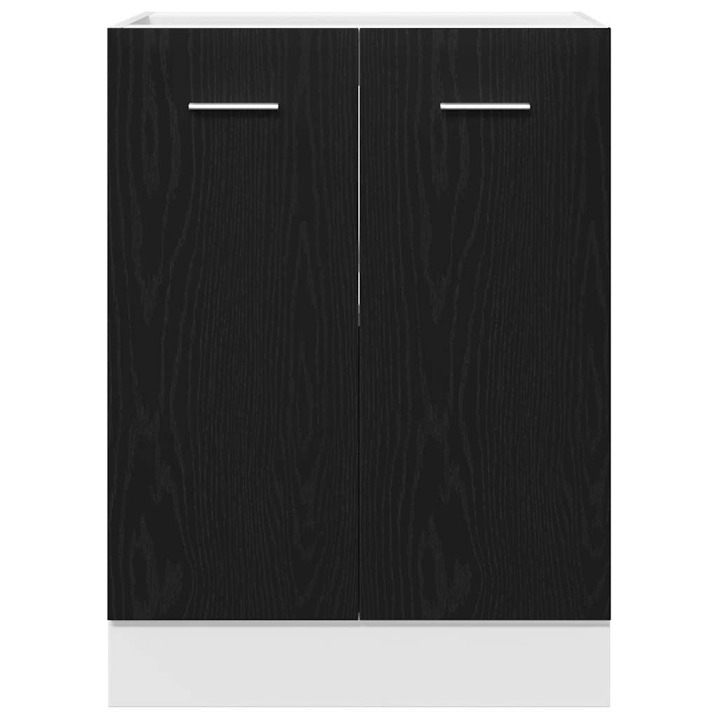 vidaXL Bottom Cabinet Black Oak 60x46x81.5 cm Engineered Wood 6