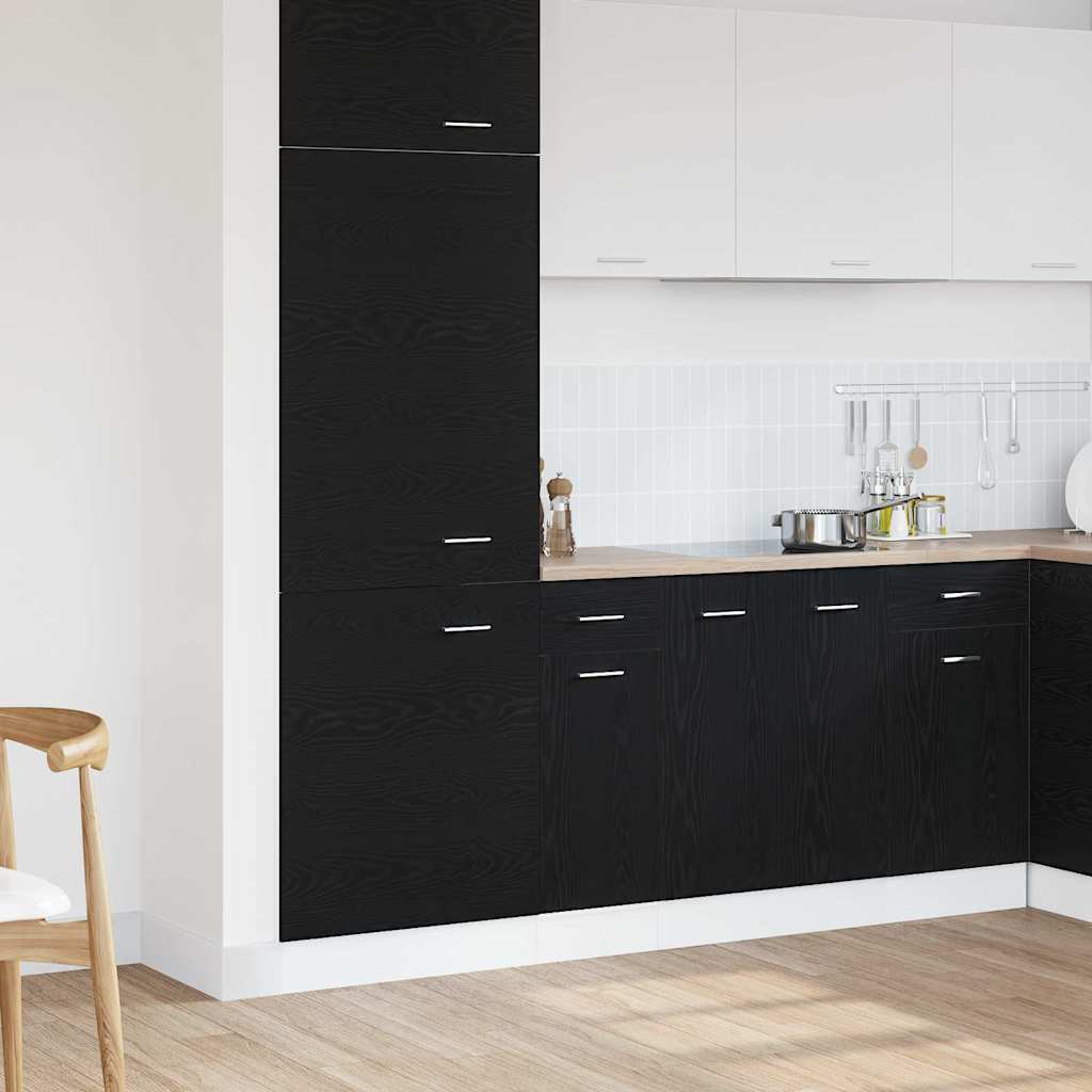 vidaXL Hanging Cabinet Black Oak 30 x 46 x 81.5 cm Engineered Wood 1