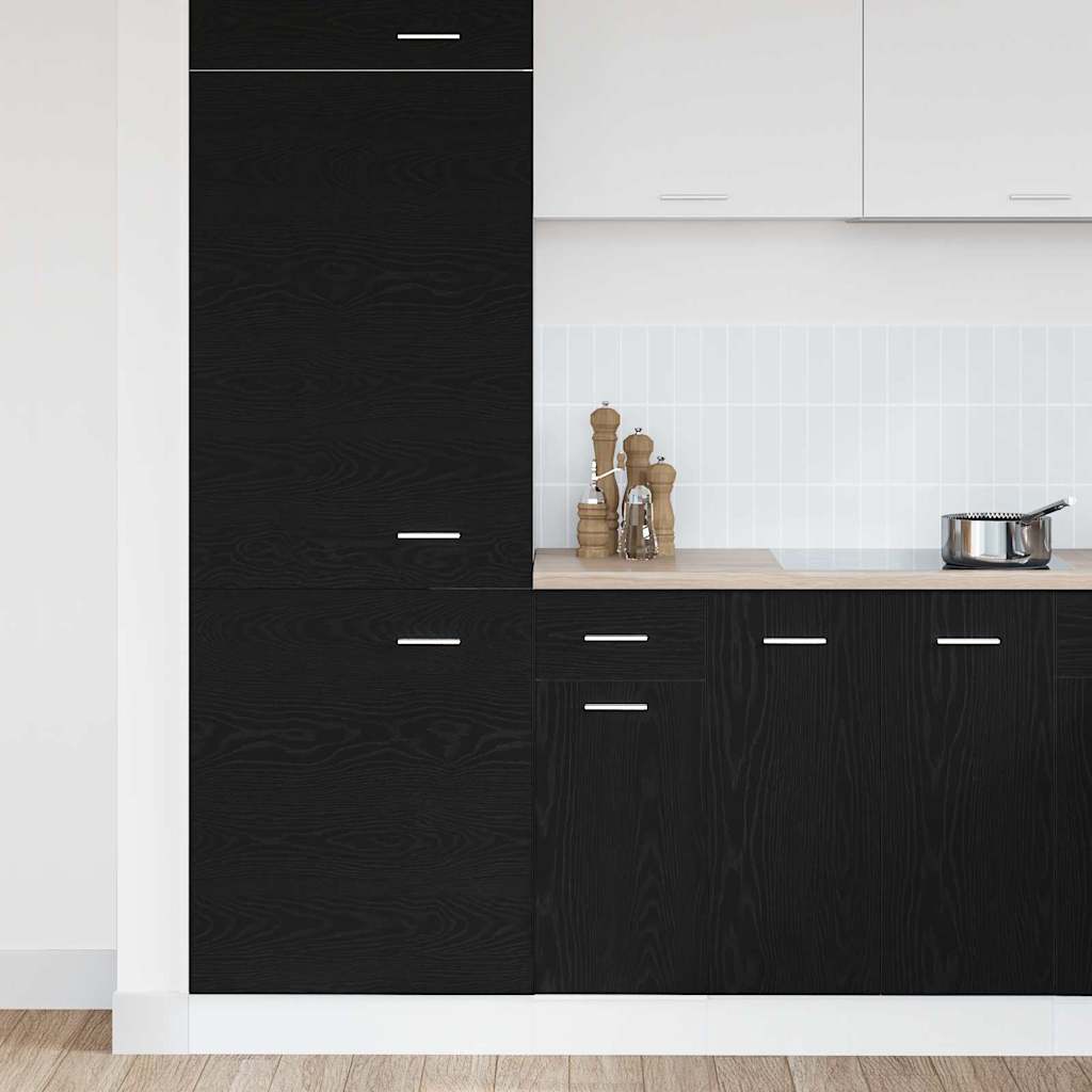 vidaXL Hanging Cabinet Black Oak 30 x 46 x 81.5 cm Engineered Wood 4