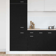 vidaXL Hanging Cabinet Black Oak 30 x 46 x 81.5 cm Engineered Wood 4