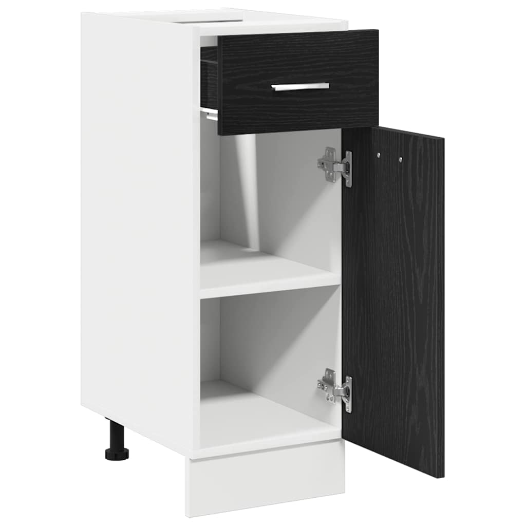 vidaXL Hanging Cabinet Black Oak 30 x 46 x 81.5 cm Engineered Wood 5